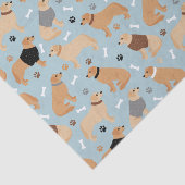 Golden Retriever Botten en pokken Tissuepapier (Detail)