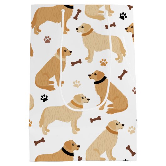 Golden Retriever-Botten en pols Medium Cadeauzakje (Achterkant)