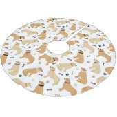 Golden Retriever Botten en poten geborsteld polyes Kerstboom Rok (Gekanteld)