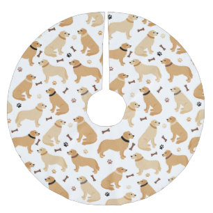 Golden Retriever Botten en poten geborsteld polyes Kerstboom Rok