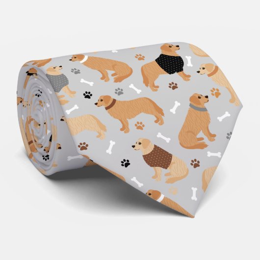 Golden Retriever Botten en Stropdas van poten (Opgerold)