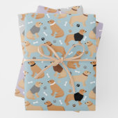 Golden Retriever Botten ompakken Inpakpapier Vel (In situ)