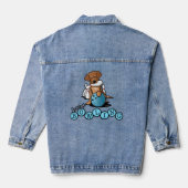 Golden Retriever Bowling Denim Jacket (Achterkant)