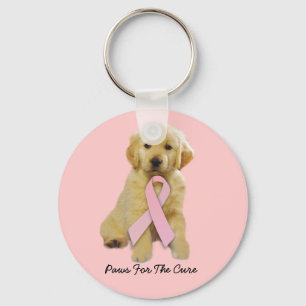 Golden Retriever Breast Cancer Sleutelhanger