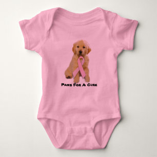 Golden Retriever Breast Cancer Toddler T-Shirt