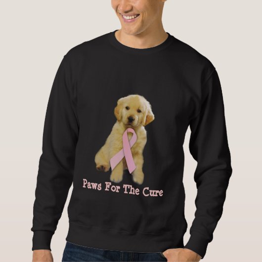 Golden Retriever Breast Cancer Unisex Sweatshirt (Voorkant)