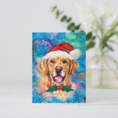 Golden Retriever Breed Dog Kerstmis Feestdagenkaart (Staand voorkant)