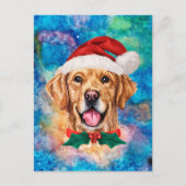 Golden Retriever Breed Dog Kerstmis Feestdagenkaart (Voorkant)