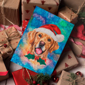 Golden Retriever Breed Dog Kerstmis Feestdagenkaart