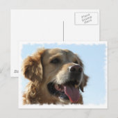 Golden Retriever Briefkaart (Voorkant / Achterkant)