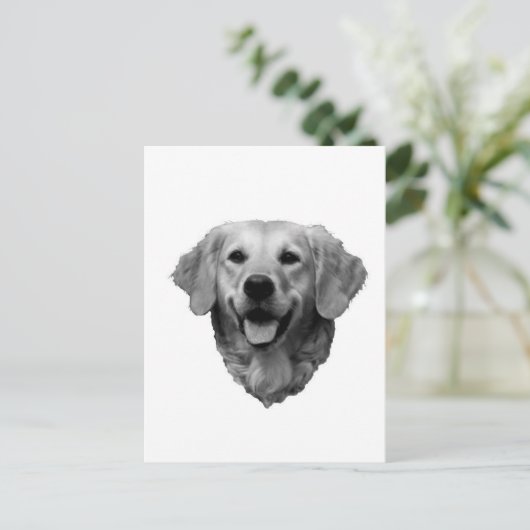 Golden Retriever Briefkaart (Staand voorkant)