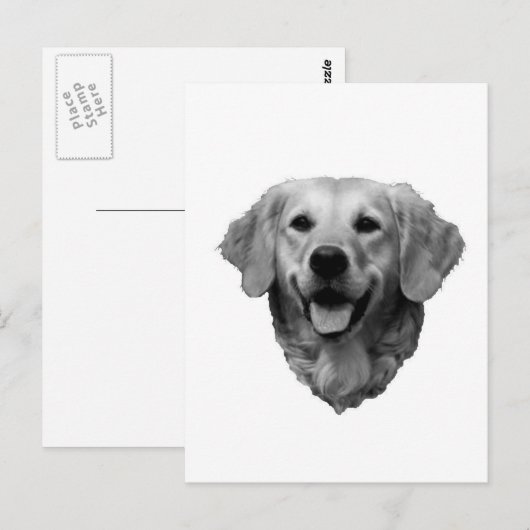 Golden Retriever Briefkaart (Voorkant / Achterkant)