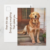 Golden Retriever Briefkaart (Voorkant / Achterkant)