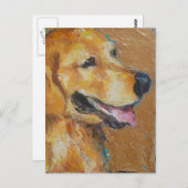 Golden Retriever Briefkaart (Voorkant / Achterkant)