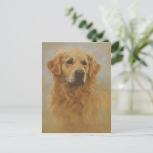 Golden Retriever Briefkaart (Staand voorkant)