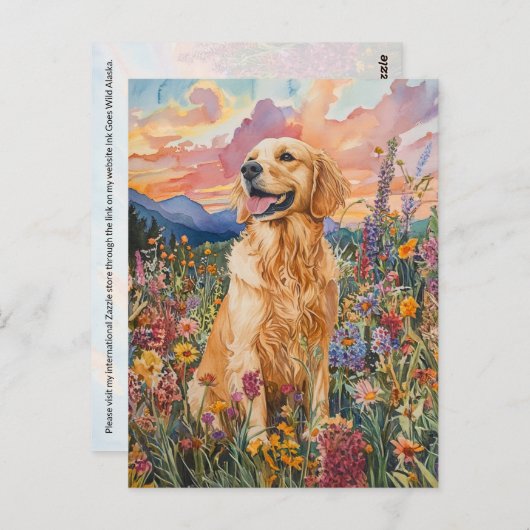 Golden Retriever - Briefkaart (Voorkant / Achterkant)