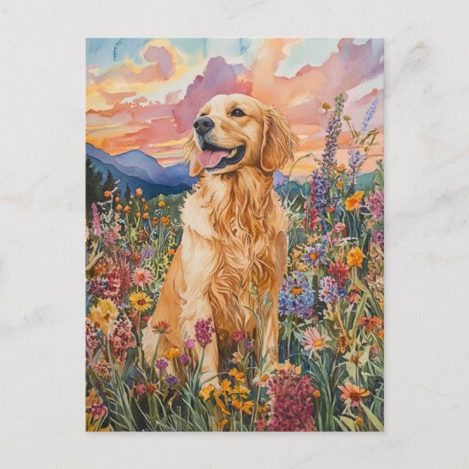 Golden Retriever - Briefkaart (Voorkant)