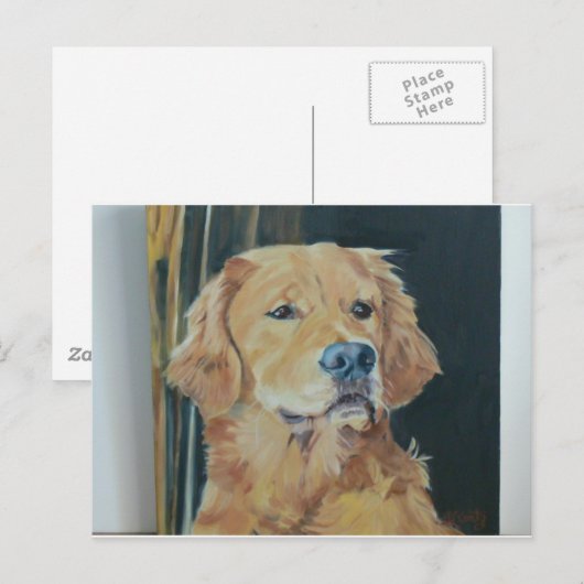 Golden Retriever Briefkaart (Voorkant / Achterkant)