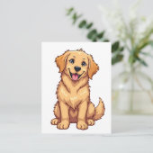 Golden Retriever Briefkaart (Staand voorkant)