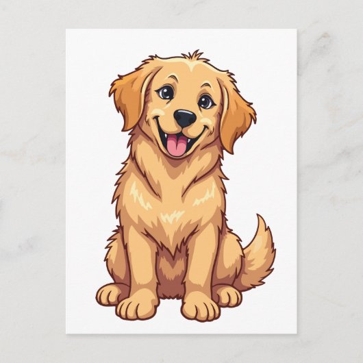 Golden Retriever Briefkaart (Voorkant)