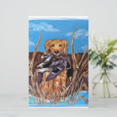 GOLDEN RETRIEVER BRIEFPAPIER (Staand voorkant)