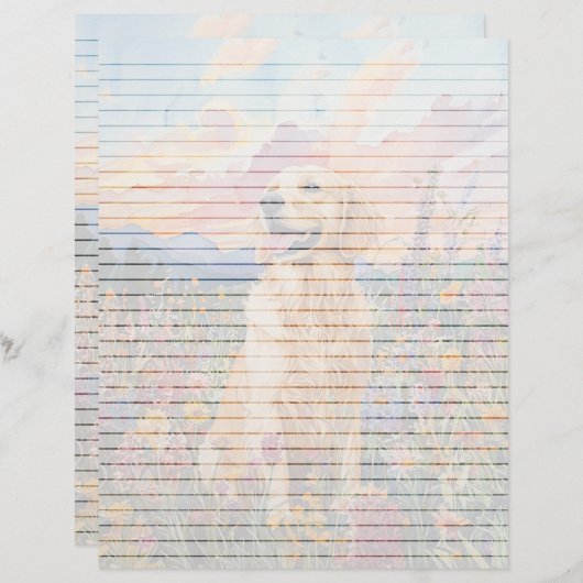 Golden Retriever - briefpapier van 8,5 x 11 inch (Voorkant / Achterkant)