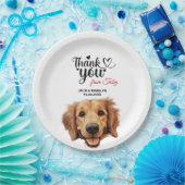 Golden Retriever bruiloft dank u Papieren Bordje (Feest)