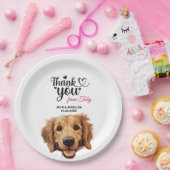 Golden Retriever bruiloft dank u Papieren Bordje (Feest)