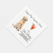 Golden Retriever bruiloft handtekening Drink serve Servet (Hoek)