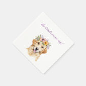 Golden Retriever bruiloft servet (Hoek)