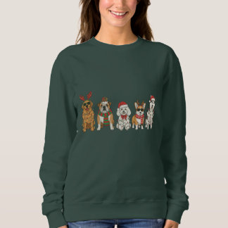 Golden Retriever Bulldog Corgi Husky met Kerst Trui