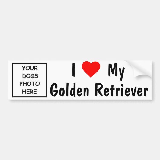 Golden Retriever Bumpersticker (Voorkant)