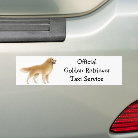 Golden Retriever Bumpersticker (Op auto)