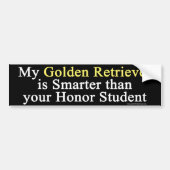 Golden Retriever Bumpersticker (Voorkant)