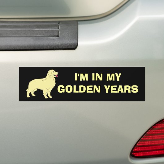 Golden Retriever Bumpersticker (Op auto)