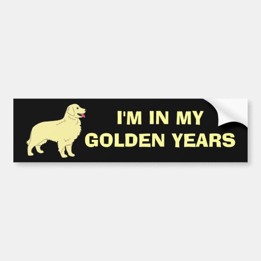 Golden Retriever Bumpersticker (Voorkant)