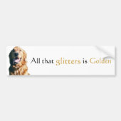 Golden Retriever Bumpersticker, al die glitters Bumpersticker (Voorkant)