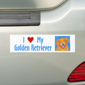Golden Retriever Bumpersticker - "Sydney" (Op auto)