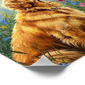Golden Retriever & Butterfly | Expressive Art Poster (Hoek)