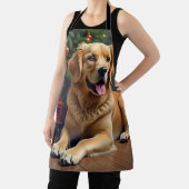 Golden Retriever by the Toy Train Christmas Schort (Insitu)