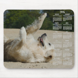Golden Retriever Calendar 2016 Muismatten Custom