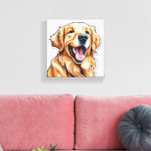 Golden Retriever Canvas Afdruk (Insitu (Woonkamer))