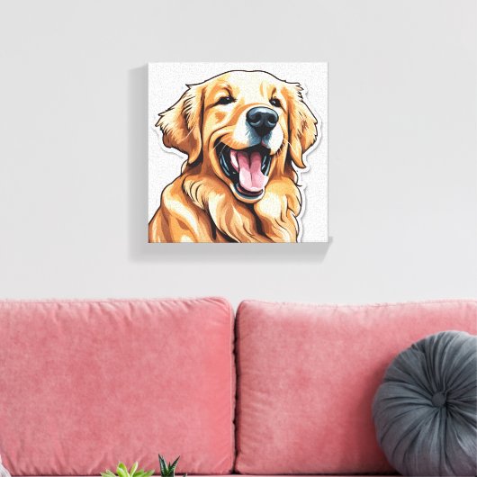 Golden Retriever Canvas Afdruk (Insitu (Woonkamer))
