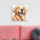 Golden Retriever Canvas Afdruk (Insitu (Woonkamer))