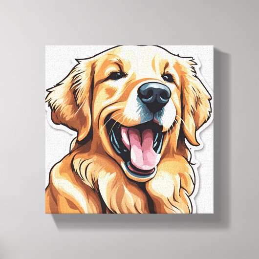 Golden Retriever Canvas Afdruk (Voorkant)