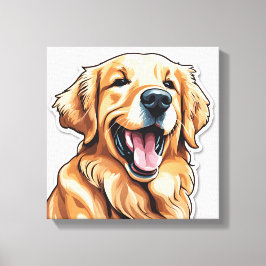 Golden Retriever Canvas Afdruk