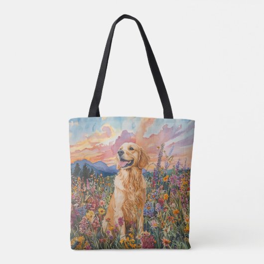 Golden Retriever - Canvas tas (Achterkant)