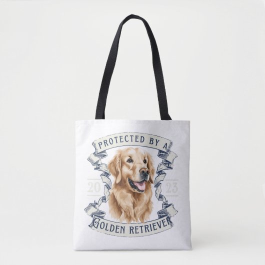 Golden Retriever Canvas tas (Voorkant)