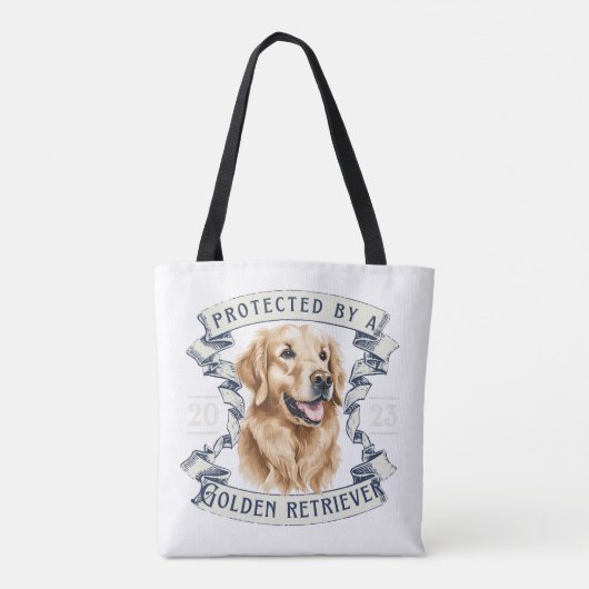 Golden Retriever Canvas tas (Achterkant)