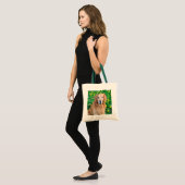 Golden Retriever Canvas tas (Voorkant (model))
